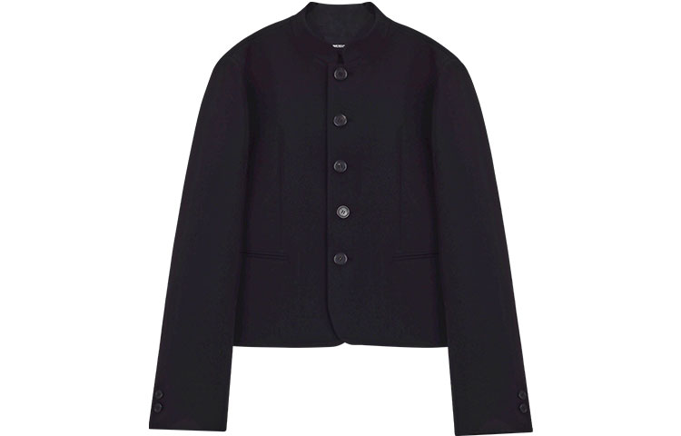 WE11DONE SS22 Black Single-Breasted Shoulder Pad Blazer Jacket Mens WD-JK1-22-038-M-BK