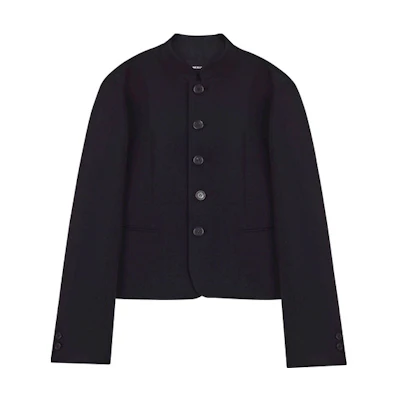 WE11DONE SS22 Black Single-Breasted Shoulder Pad Blazer Jacket Mens WD-JK1-22-038-M-BK