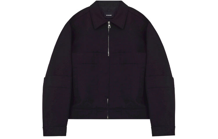 WE11DONE SS22 Black Solid Pocket Zip-Up Jacket WD-JK1-22-056-M-BK