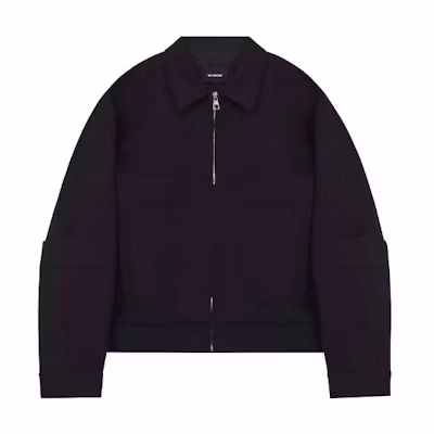 WE11DONE SS22 Black Solid Pocket Zip-Up Jacket WD-JK1-22-056-M-BK