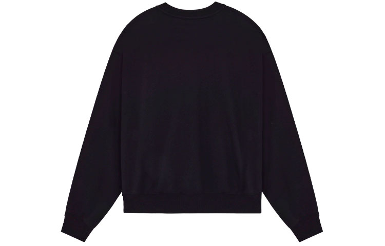 Lookbook WE11DONE SS22 黑色男女通用不規則Logo印花圓領衛衣 WD-TS1-22-680-U-BK