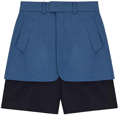 WE11DONE SS22 藍色拼接層次感休閒短褲 男女通用 WD-PT1-22-274-M-BL Buy WE11DONE SS22 藍色拼接層次感休閒短褲 男女通用 WD-PT1-22-274-M-BL