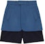 Buy WE11DONE SS22 藍色拼接層次感休閒短褲 男女通用 WD-PT1-22-274-M-BL