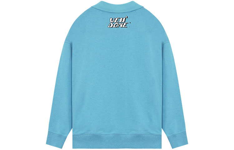 Lookbook WE11DONE SS22蓝色怪兽卡通星星提花男女同款卫衣. WD-TS1-22-581-U-SK