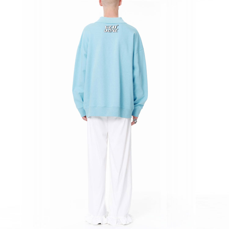 Purchase WE11DONE SS22蓝色怪兽卡通星星提花男女同款卫衣. WD-TS1-22-581-U-SK