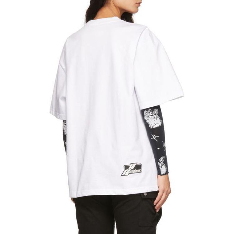 WE11DONE SS22 Cartoon Graphic Print Unisex White T-Shirt. WD-TT1-22-686-U-WH 圖 6