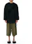 Shop WE11DONE SS22 Distressed Crewneck Lengan Panjang Sweatshirt Unisex Hitam WD-TS1-22-713-U-BK