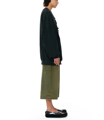 WE11DONE SS22 Distressed Crewneck Lengan Panjang Sweatshirt Unisex Hitam WD-TS1-22-713-U-BK Details for WE11DONE SS22 Distressed Crewneck Lengan Panjang Sweatshirt Unisex Hitam WD-TS1-22-713-U-BK