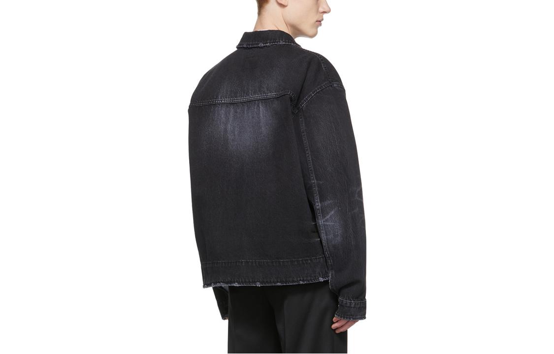 WE11DONE SS22 Distressed Graffiti Logo Black Denim Jacket Unisex WD-DJ1-22-325-U-WB 圖 3