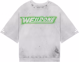 Order WE11DONE SS22 男女同款白色破壞設計標誌短袖T恤 WD-TT1-22-551-U-WH