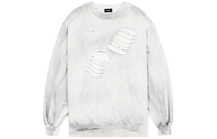 Order WE11DONE SS22 白色做旧卫衣 男女同款 WD-TS1-22-713-U-WH