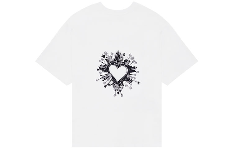 WE11DONE SS22 Double Logo & Heart Graphic Tee Unisex White. WD-TT1-22-683-U-WH 圖 3