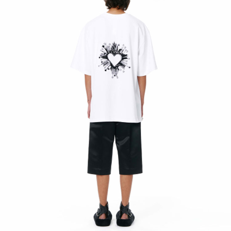 WE11DONE SS22 Double Logo & Heart Graphic Tee Unisex White. WD-TT1-22-683-U-WH 圖 5