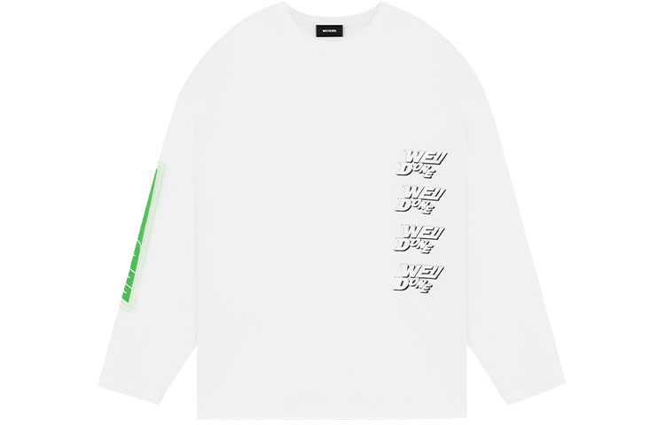 Order WE11DONE SS22 双标简约长袖圆领卫衣 白色 男女通用 WD-TT1-22-640-U-WH