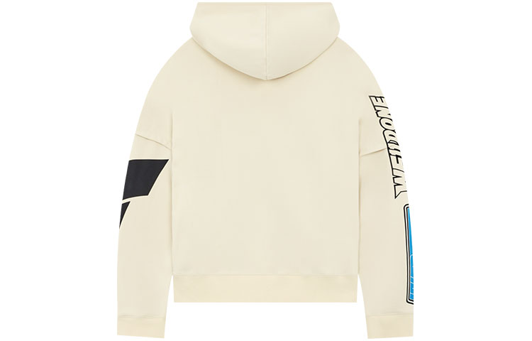 WE11DONE SS22 Double Logo Patch Hoodie Beige Unisex Couple Style. WD-TH1-22-568-U-IV 圖 3