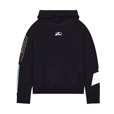 WE11DONE SS22 Dual Logo Colorblock Pullover Sweatshirt Unisex Black WD-TH1-22-568-U-BK