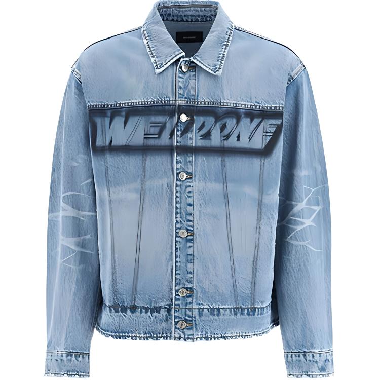 WE11DONE SS22 Graffiti Logo Print Long Sleeve Jacket Unisex Light Blue WD-DJ1-22-325-U-BL 圖 2