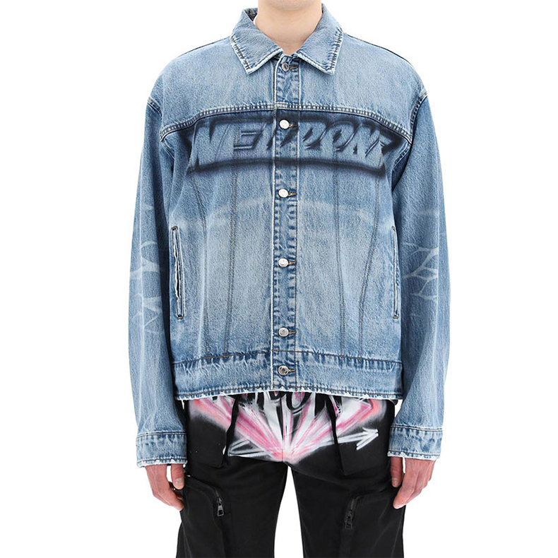 WE11DONE SS22 Graffiti Logo Print Long Sleeve Jacket Unisex Light Blue WD-DJ1-22-325-U-BL 圖 3