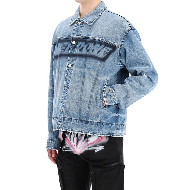 WE11DONE SS22 Graffiti Logo Print Long Sleeve Jacket Unisex Light Blue WD-DJ1-22-325-U-BL 圖 5