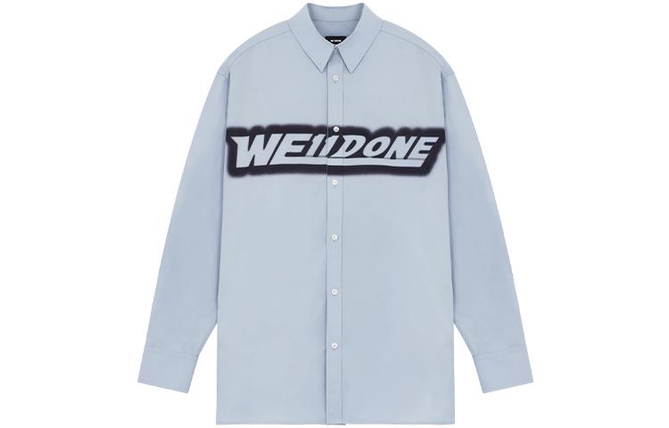 WE11DONE SS22 Graffiti Logo Print Long Sleeve Shirt Unisex Light Blue WD-BL1-22-212-U-SK 圖 2