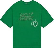 WE11DONE SS22 Green Heart Logo Unisex Crewneck T-Shirt. WD-TT1-22-690-U-GR WE11DONE SS22 Green Heart Logo Unisex Crewneck T-Shirt. WD-TT1-22-690-U-GR
