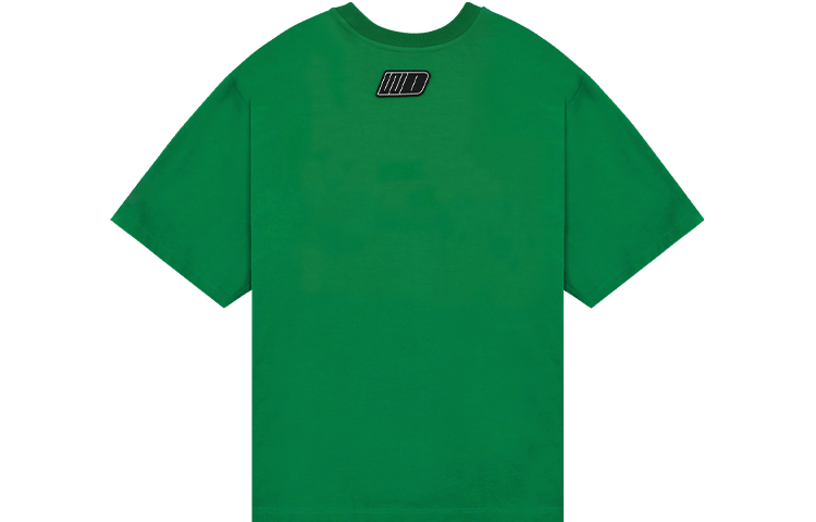 Lookbook WE11DONE SS22 綠色愛心LOGO男女款圓領T恤。 WD-TT1-22-690-U-GR