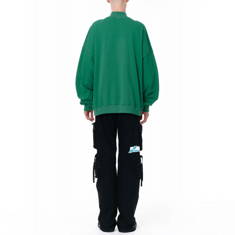 WE11DONE SS22 Half-Zip Logo Patchwork Sweatshirt Jacket Unisex Green WD-TS1-22-564-U-GR 圖 5