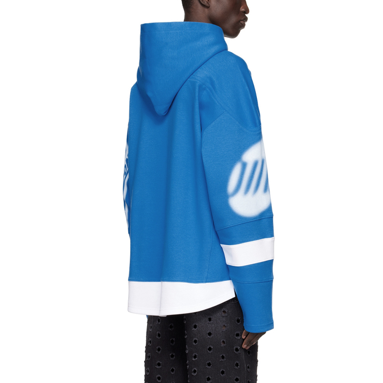 WE11DONE SS22 Irregular Logo Print Hoodie Unisex - Blue. WD-TH1-22-562-U-BL 圖 5