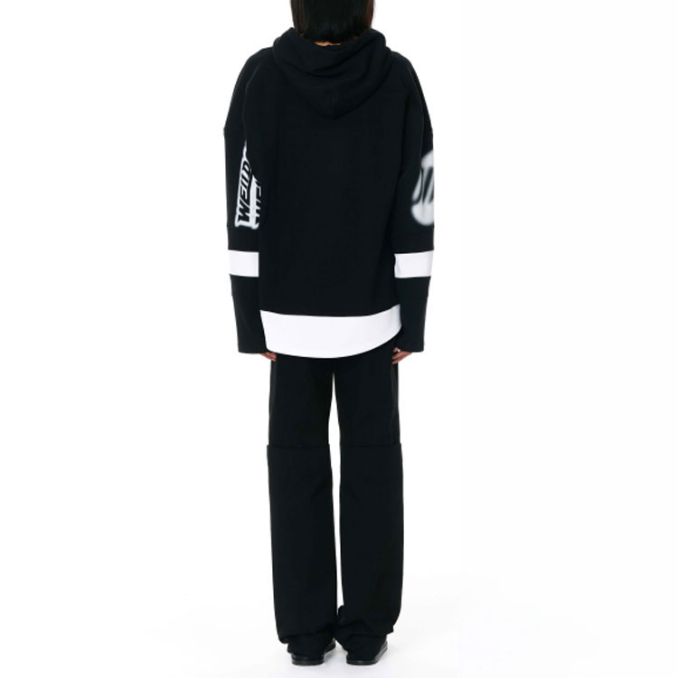 WE11DONE SS22 Irregular Logo Print Hoodie Unisex Black. WD-TH1-22-562-U-BK 圖 5