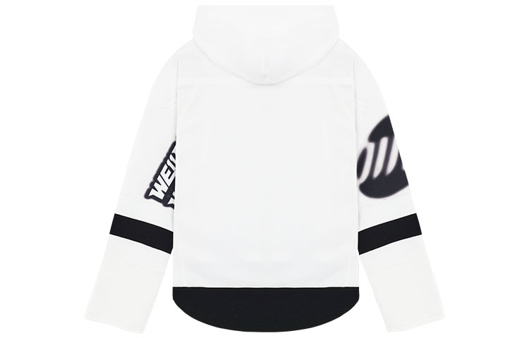 WE11DONE SS22 Irregular Logo Print White Hoodie Unisex WD-TH1-22-562-U-WH 圖 3
