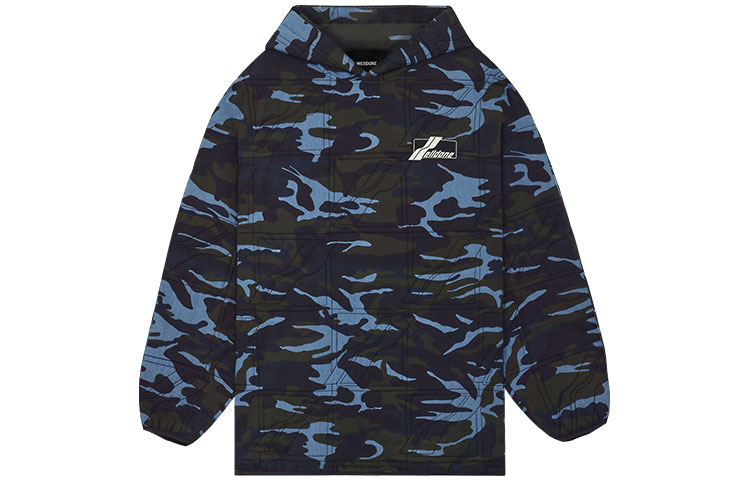WE11DONE SS22 Logo Camouflage Print Hoodie Unisex Black WD-JP1-22-015-U-KK