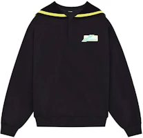 WE11DONE SS22 Logo Contrast Sweatshirt Unisex Black WD-TS1-22-615-U-BK WE11DONE SS22 Logo Contrast Sweatshirt Unisex Black WD-TS1-22-615-U-BK