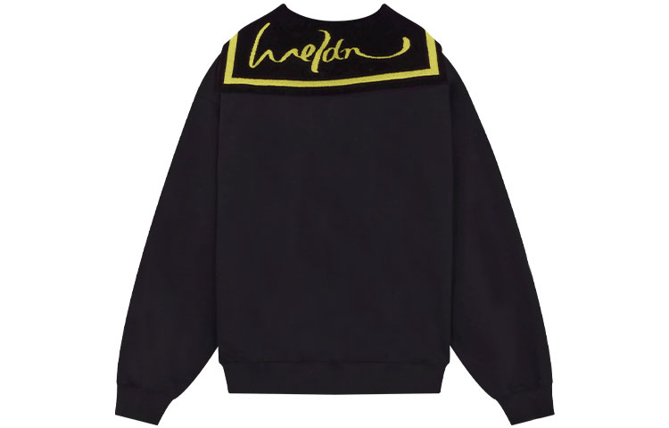 WE11DONE SS22 Logo Contrast Sweatshirt Unisex Black WD-TS1-22-615-U-BK 圖 3