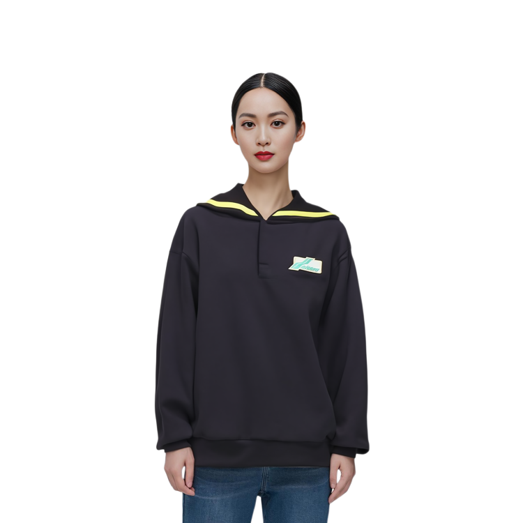 WE11DONE SS22 Logo Contrast Sweatshirt Unisex Black WD-TS1-22-615-U-BK 圖 4