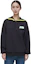 Shop WE11DONE SS22 Logo對比圓領衛衣 男女同款 黑色 WD-TS1-22-615-U-BK