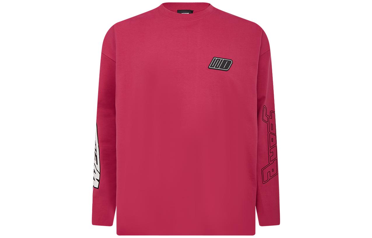 WE11DONE SS22 Logo Crewneck Long Sleeve T-Shirt Unisex Pink AA-UJW-01-49O-T-02