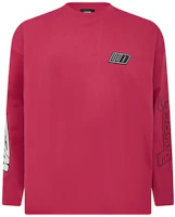 WE11DONE SS22 Logo Crewneck Long Sleeve T-Shirt Unisex Pink AA-UJW-01-49O-T-02 WE11DONE SS22 Logo Crewneck Long Sleeve T-Shirt Unisex Pink AA-UJW-01-49O-T-02