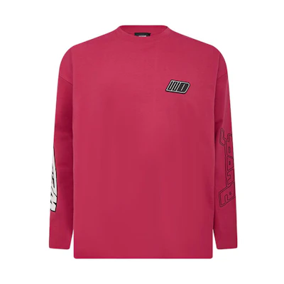 WE11DONE SS22 Logo Crewneck Long Sleeve T-Shirt Unisex Pink AA-UJW-01-49O-T-02