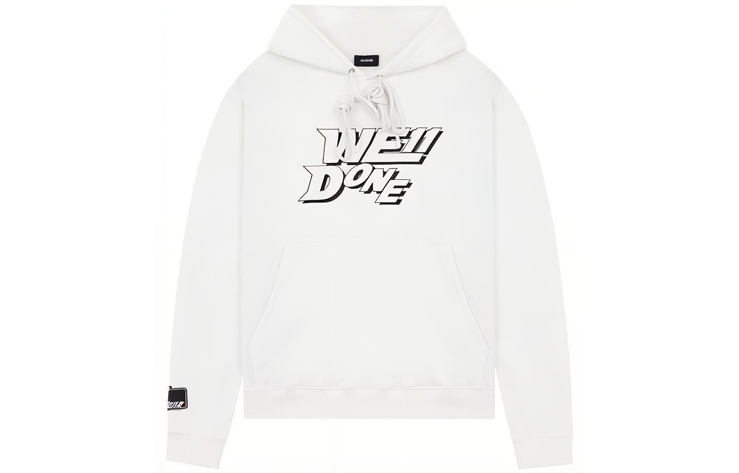 WE11DONE SS22 Logo Drawstring Hoodie Unisex White WD-TH1-22-622-U-WH