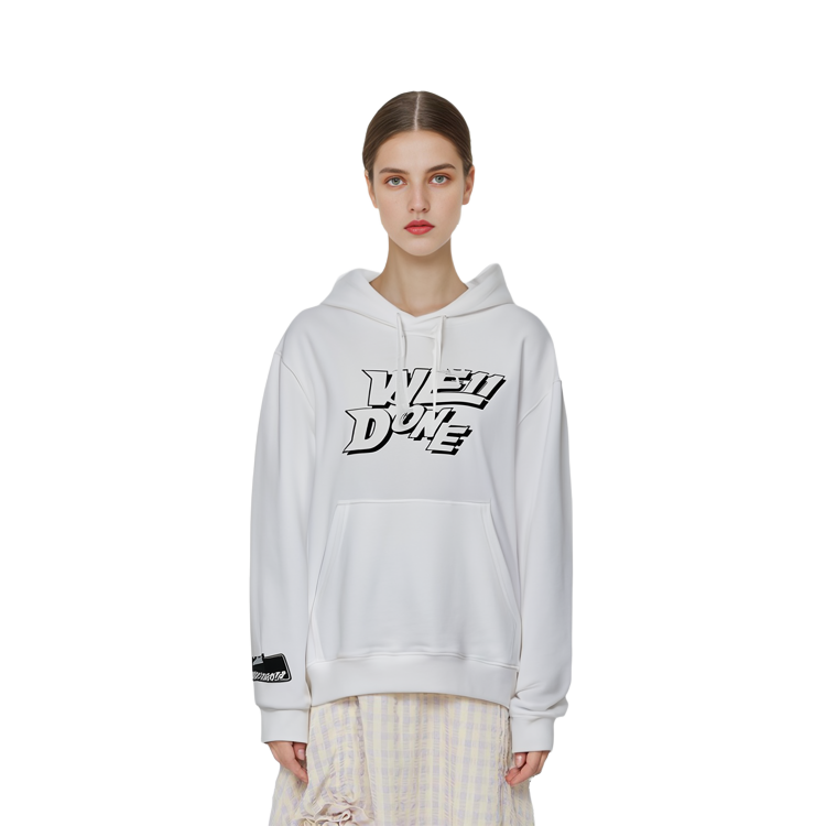 Details for WE11DONE SS22 标志抽绳连帽衫 男女同款 白色 WD-TH1-22-622-U-WH