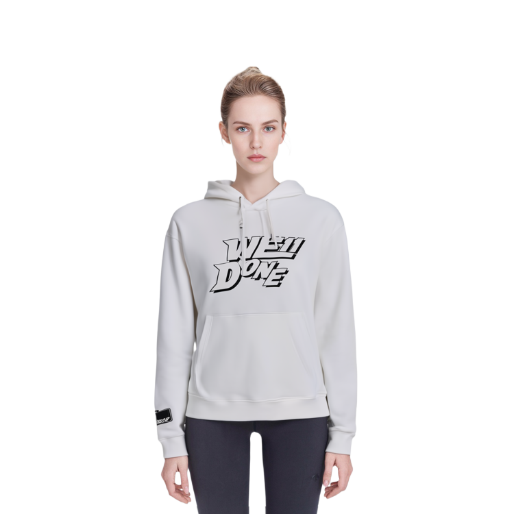 Sizing WE11DONE SS22 标志抽绳连帽衫 男女同款 白色 WD-TH1-22-622-U-WH