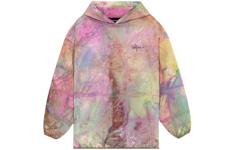 WE11DONE SS22 Logo Gradient Hoodie Unisex Pink Blue WD-JP1-22-014-U-MX