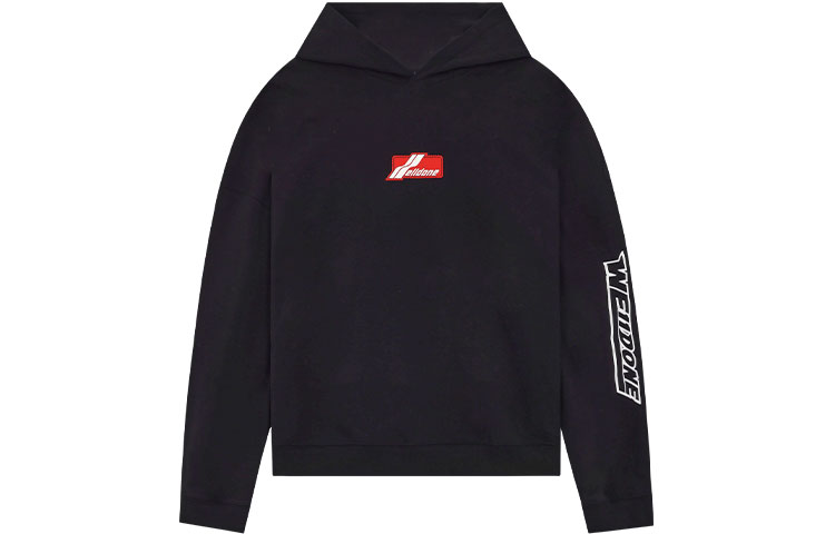 WE11DONE SS22 Logo Graphic Crewneck Sweatshirt Unisex Black WD-TH1-22-682-U-BK