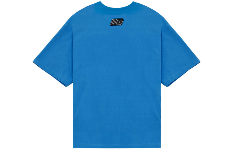 Lookbook WE11DONE SS22 Logo Heart Print Blue Unisex Crewneck T-Shirt WD-TT1-22-672-U-BL