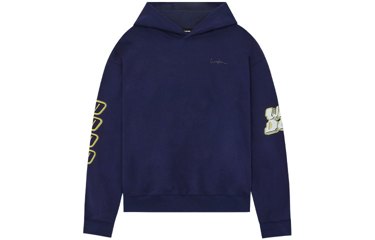 WE11DONE SS22 Logo Hoodie Navy Blue Unisex WD-TH1-22-657-U-NV