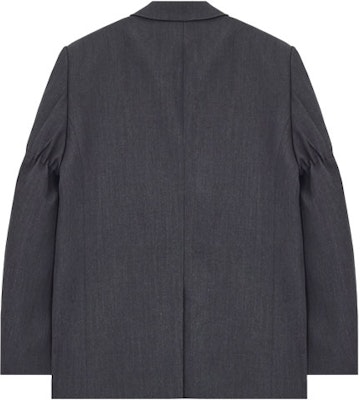 WE11DONE SS22 Blazer Berpadding Bahu Logo Uniseks Kelabu Gelap WD-JK1-22-017-U-DG Lookbook WE11DONE SS22 Blazer Berpadding Bahu Logo Uniseks Kelabu Gelap WD-JK1-22-017-U-DG