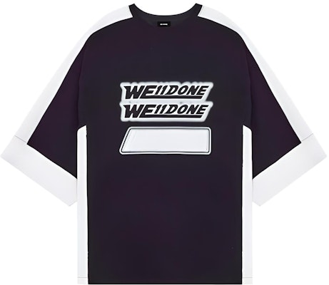 WE11DONE SS22 ロゴプリント コントラストパネル ユニセックス ブラックTシャツ. WD-TS1-22-503-U-BK Buy WE11DONE SS22 ロゴプリント コントラストパネル ユニセックス ブラックTシャツ. WD-TS1-22-503-U-BK
