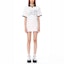 Shop WE11DONE SS22 經典標誌短袖襯衫式連衣裙 白色 校園風格 WD-TO1-22-555-W-IV