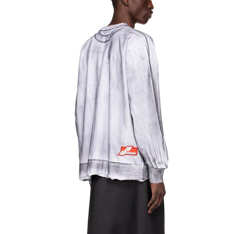 WE11DONE SS22 Logo Print Washed Effect Unisex Long Sleeve T-Shirt Grey. WD-TT1-22-580-U-BK 圖 5