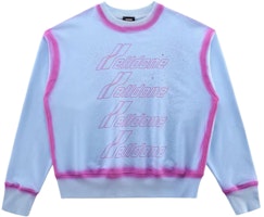 WE11DONE SS22 Logo Printed Cotton Pullover Sweatshirt Unisex Light Blue. WD-TS1-22-732-U-SK WE11DONE SS22 Logo Printed Cotton Pullover Sweatshirt Unisex Light Blue. WD-TS1-22-732-U-SK